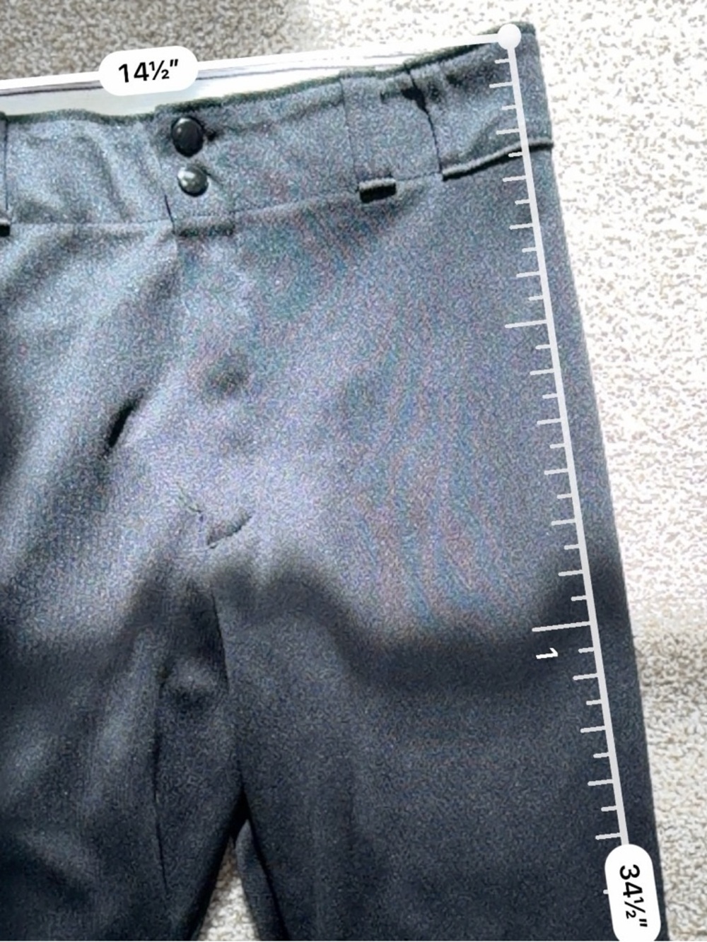MLB Youth XL Black Baseball Pants Uniform Athletic Sports Practice - Picture 8 of 9